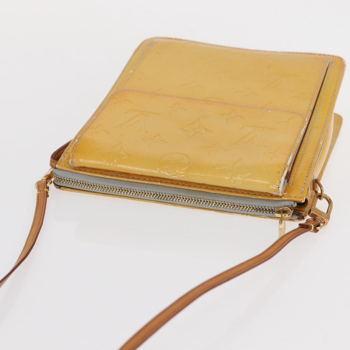 LOUIS VUITTON Monogram Vernis Motto Accessory Pouch Gris M91030 LV Auth bs33023