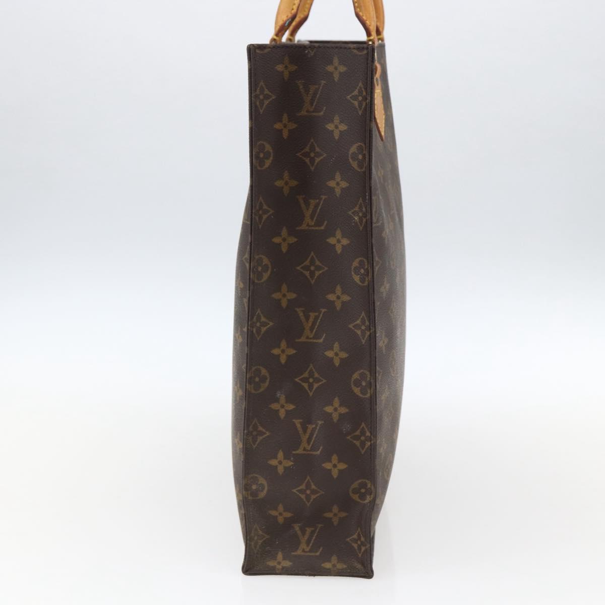 LOUIS VUITTON Monogram Sac Plat Hand Bag M51140 LV Auth bs33031