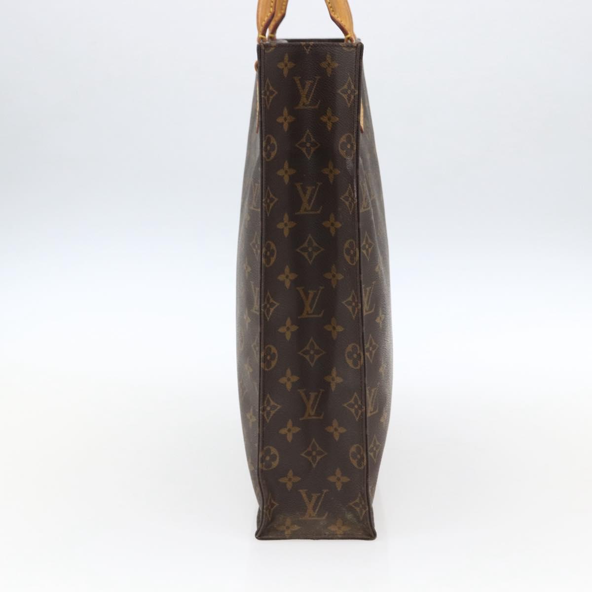 LOUIS VUITTON Monogram Sac Plat Hand Bag M51140 LV Auth bs33031