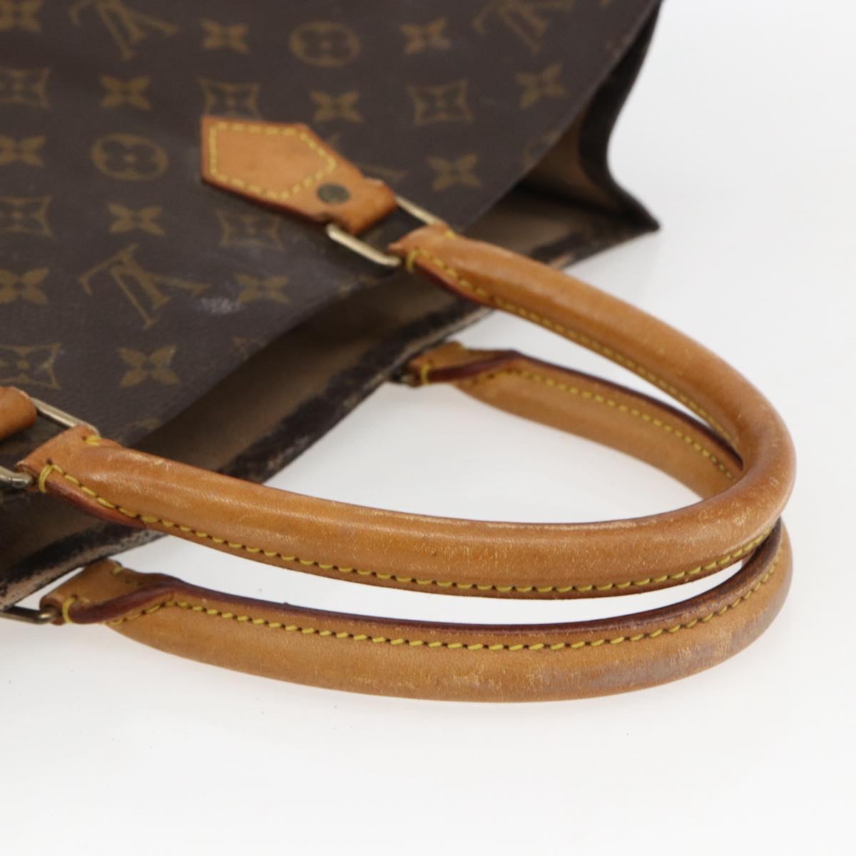 LOUIS VUITTON Monogram Sac Plat Hand Bag M51140 LV Auth bs33031
