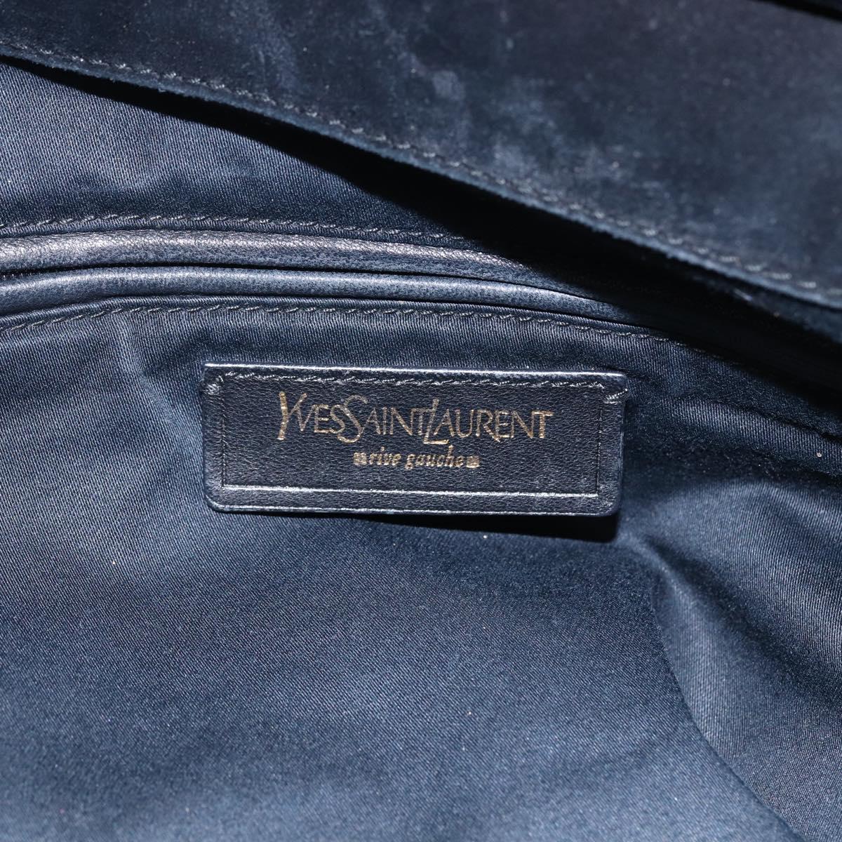 SAINT LAURENT Tote Bag Patent leather Black Gold 175884 Auth bs33038