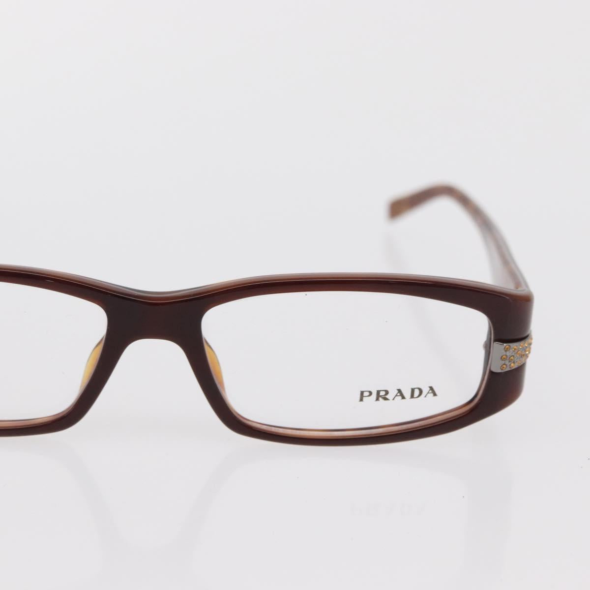 PRADA Glasses plastic Brown Auth bs33046