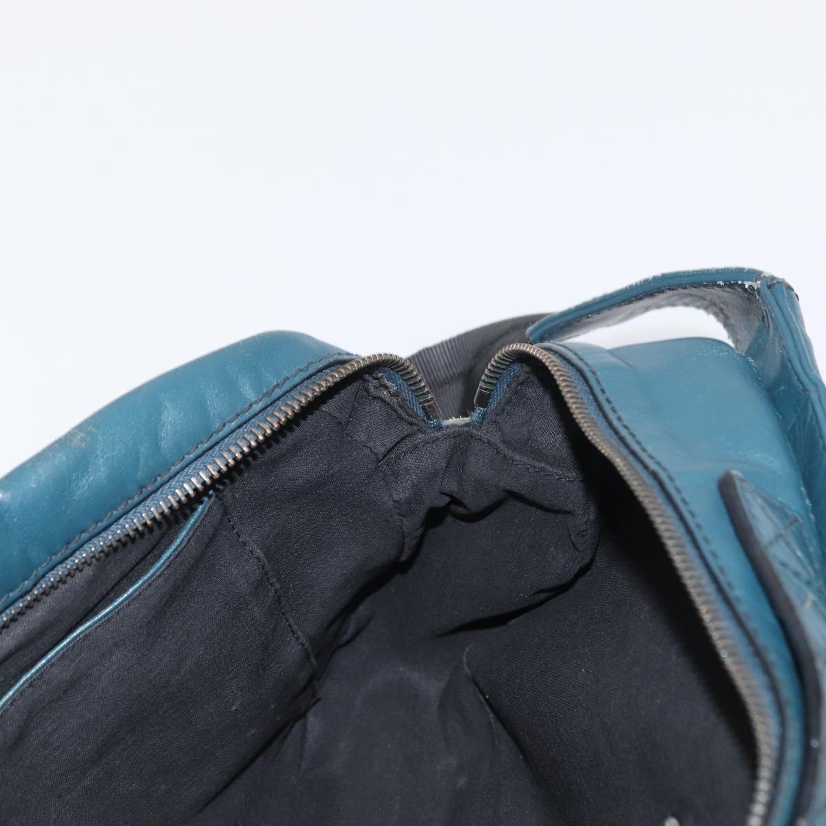 BOTTEGA VENETA INTRECCIATO Body Bag Leather Blue Auth bs33047