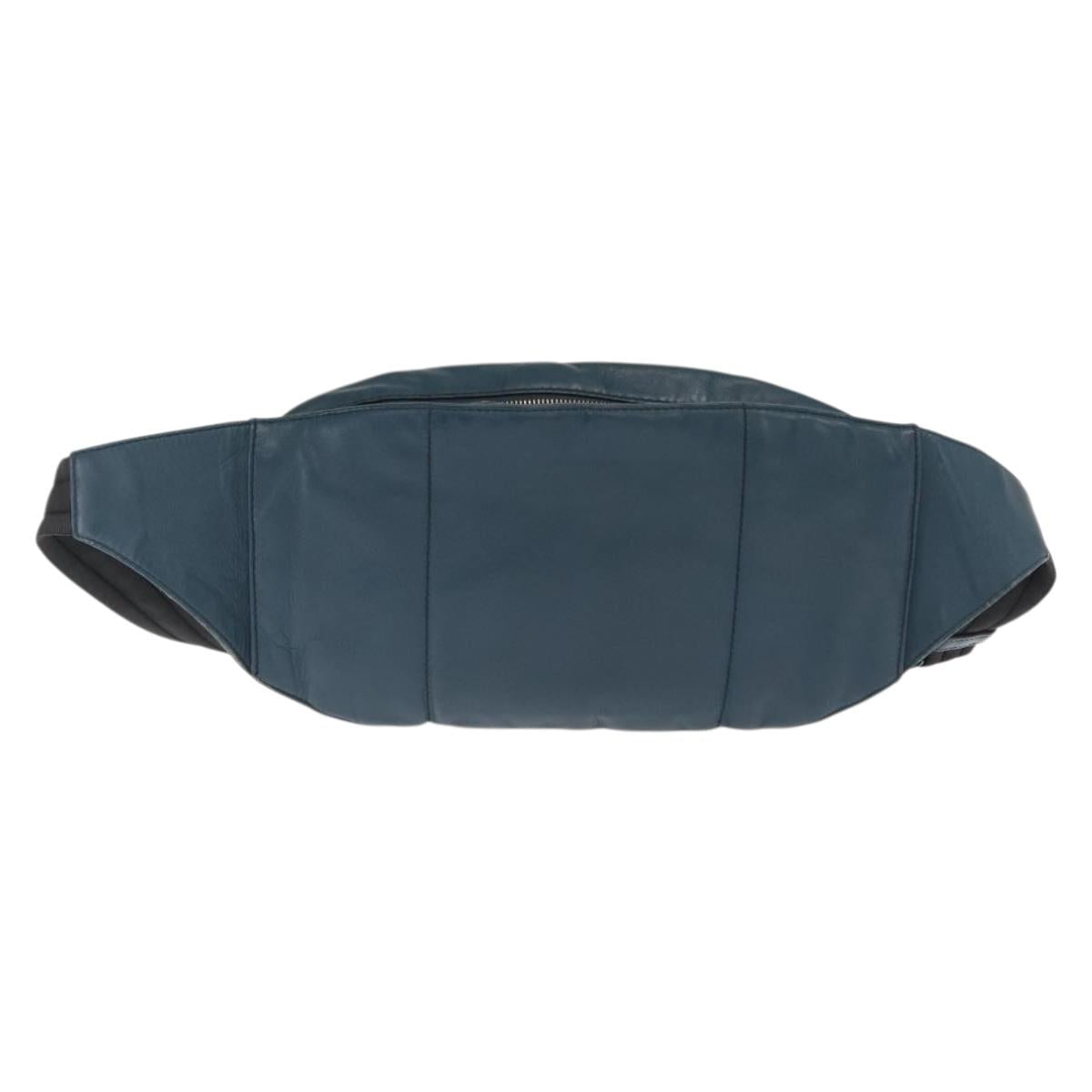 BOTTEGA VENETA INTRECCIATO Body Bag Leather Blue Auth bs33047