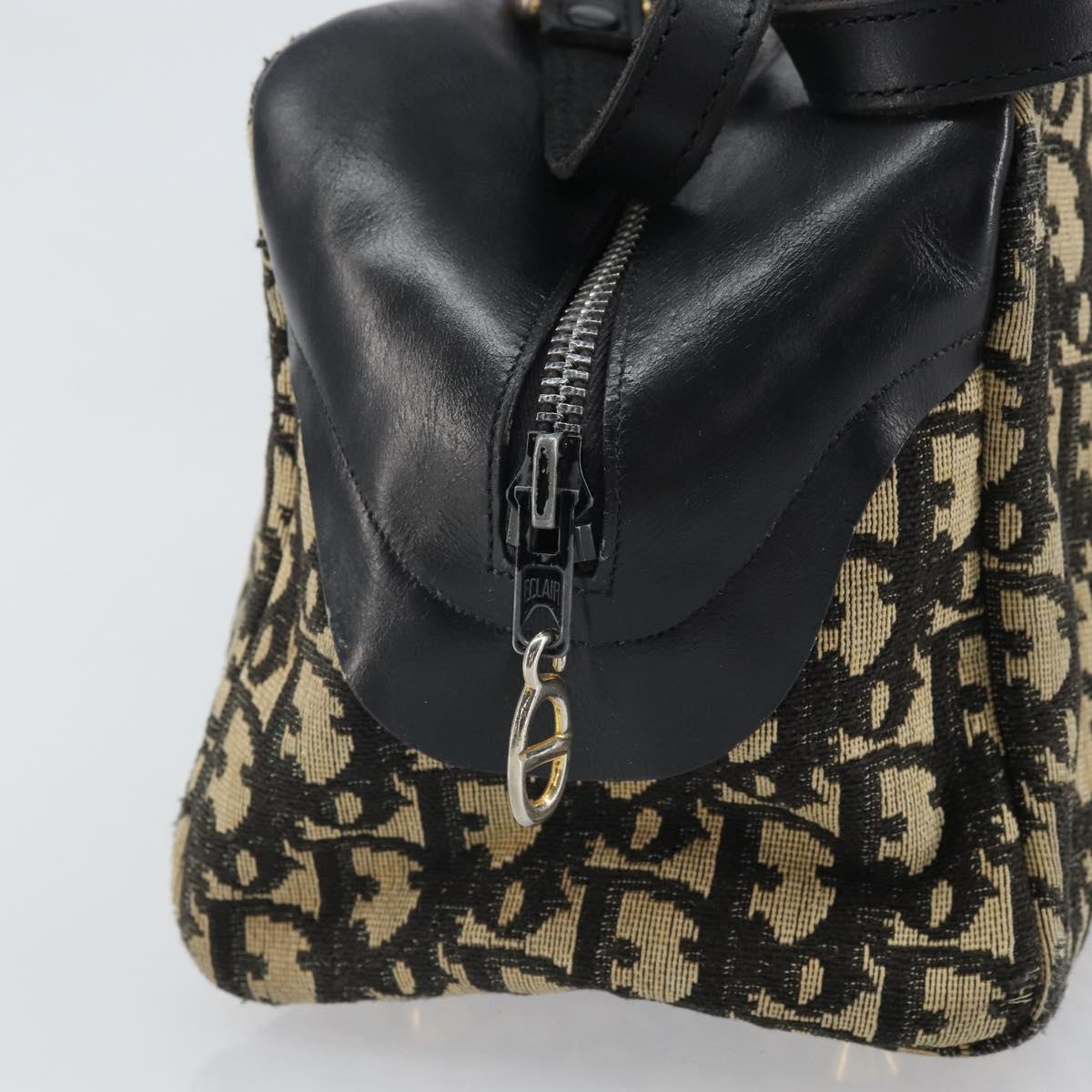 Christian Dior Trotter Canvas Hand Bag Navy Auth bs33053