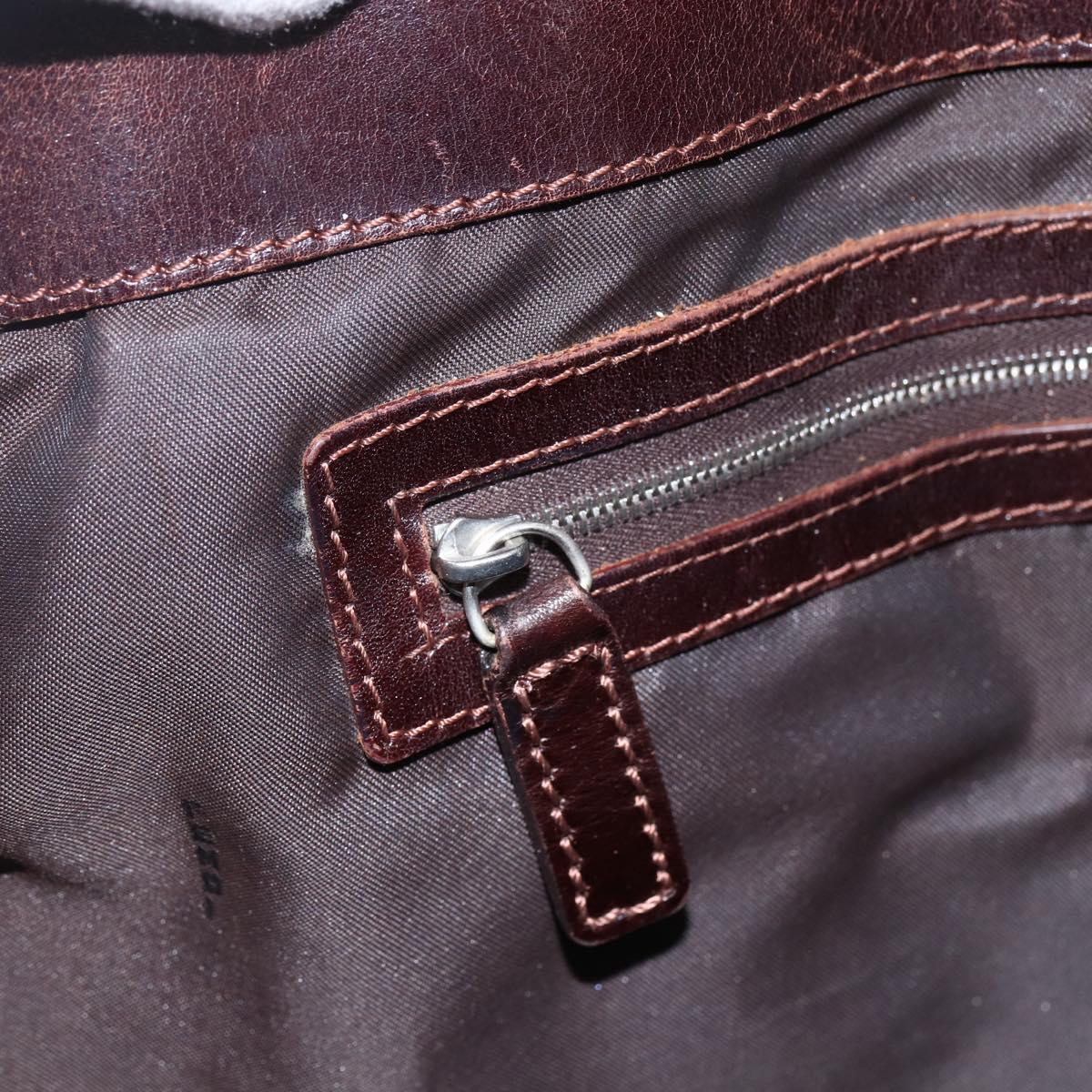 FENDI Zucca Canvas Tote Bag Brown Black Auth bs33058