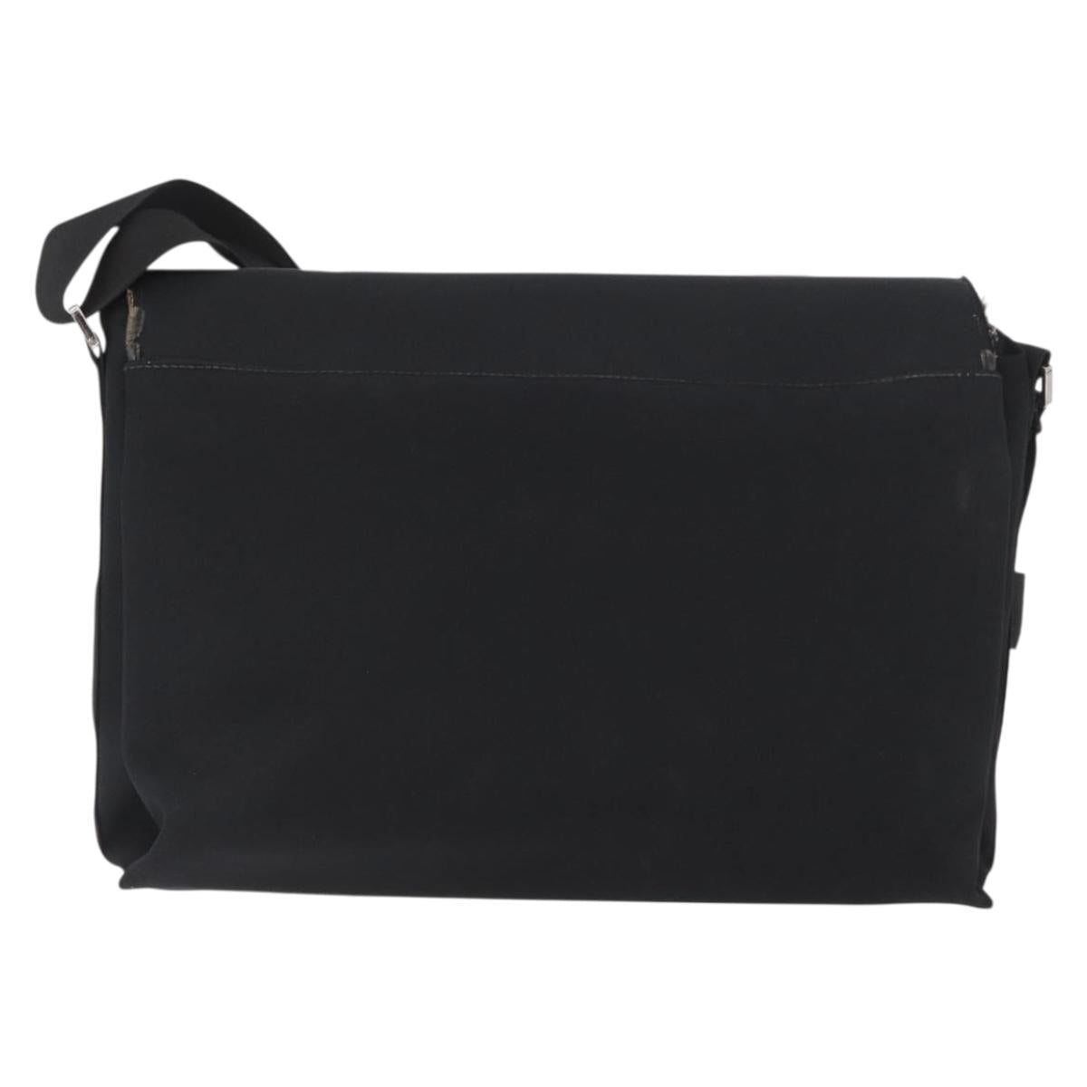 GUCCI Shoulder Bag Canvas Black Silver 92538 Auth bs33064