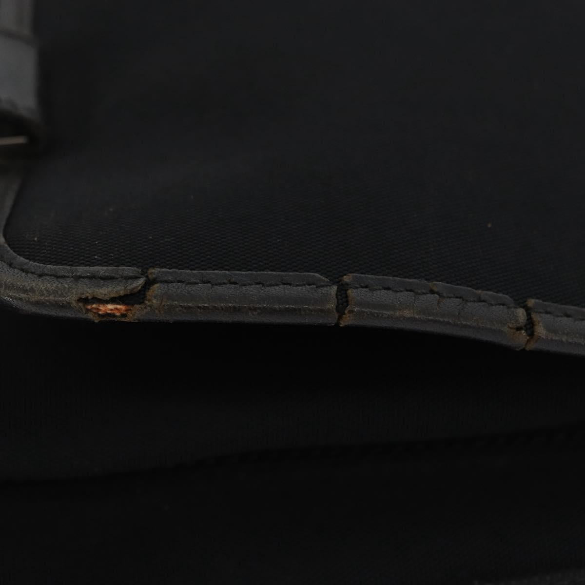 GUCCI Shoulder Bag Canvas Black Silver 92538 Auth bs33064