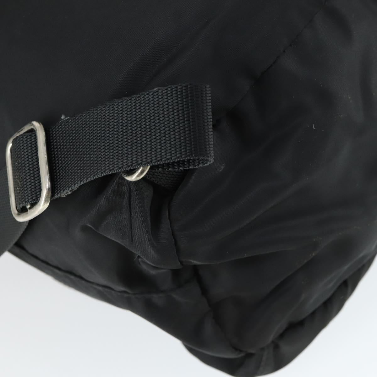 PRADA Backpack Nylon Black Silver Auth bs33077