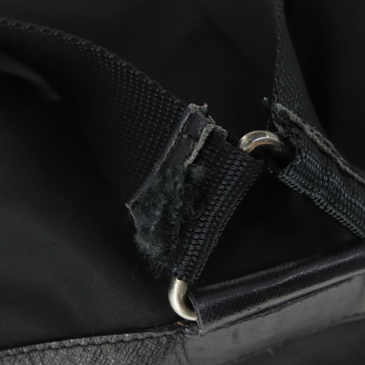 PRADA Backpack Nylon Black Silver Auth bs33077