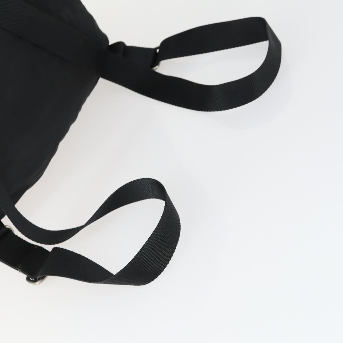 PRADA Backpack Nylon Black Silver Auth bs33077