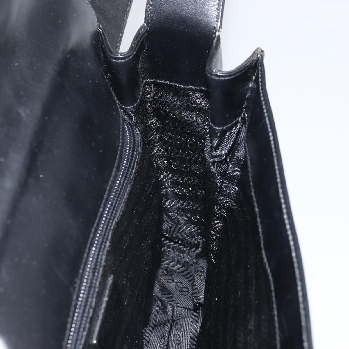 PRADA Shoulder Bag Leather Black Auth bs33081