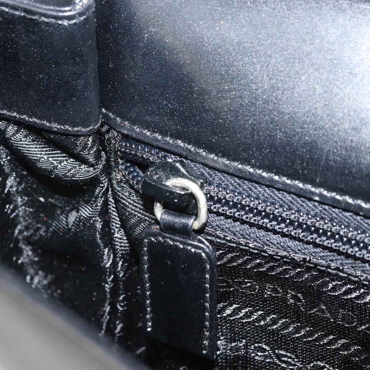 PRADA Shoulder Bag Leather Black Auth bs33081