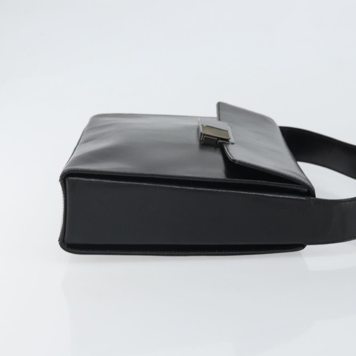 PRADA Shoulder Bag Leather Black Auth bs33081