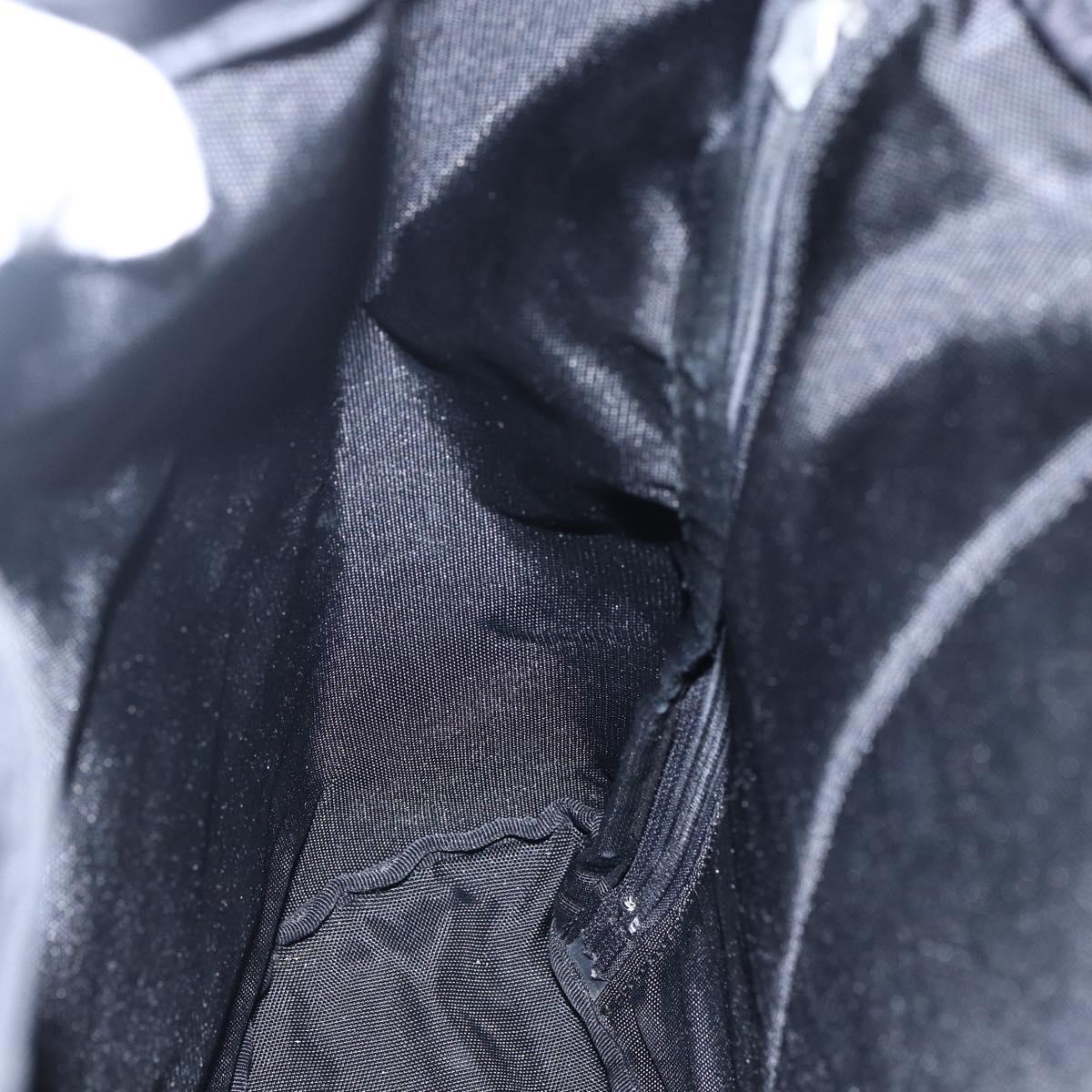 BURBERRY Black label Backpack Nylon Silver Black Auth bs33083