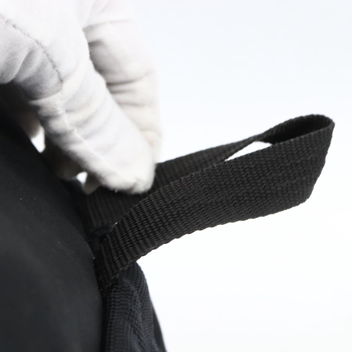 BURBERRY Black label Backpack Nylon Silver Black Auth bs33083