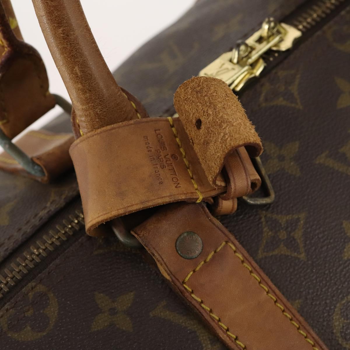 LOUIS VUITTON Monogram Keepall 55 Boston Bag M41424 LV Auth bs33096