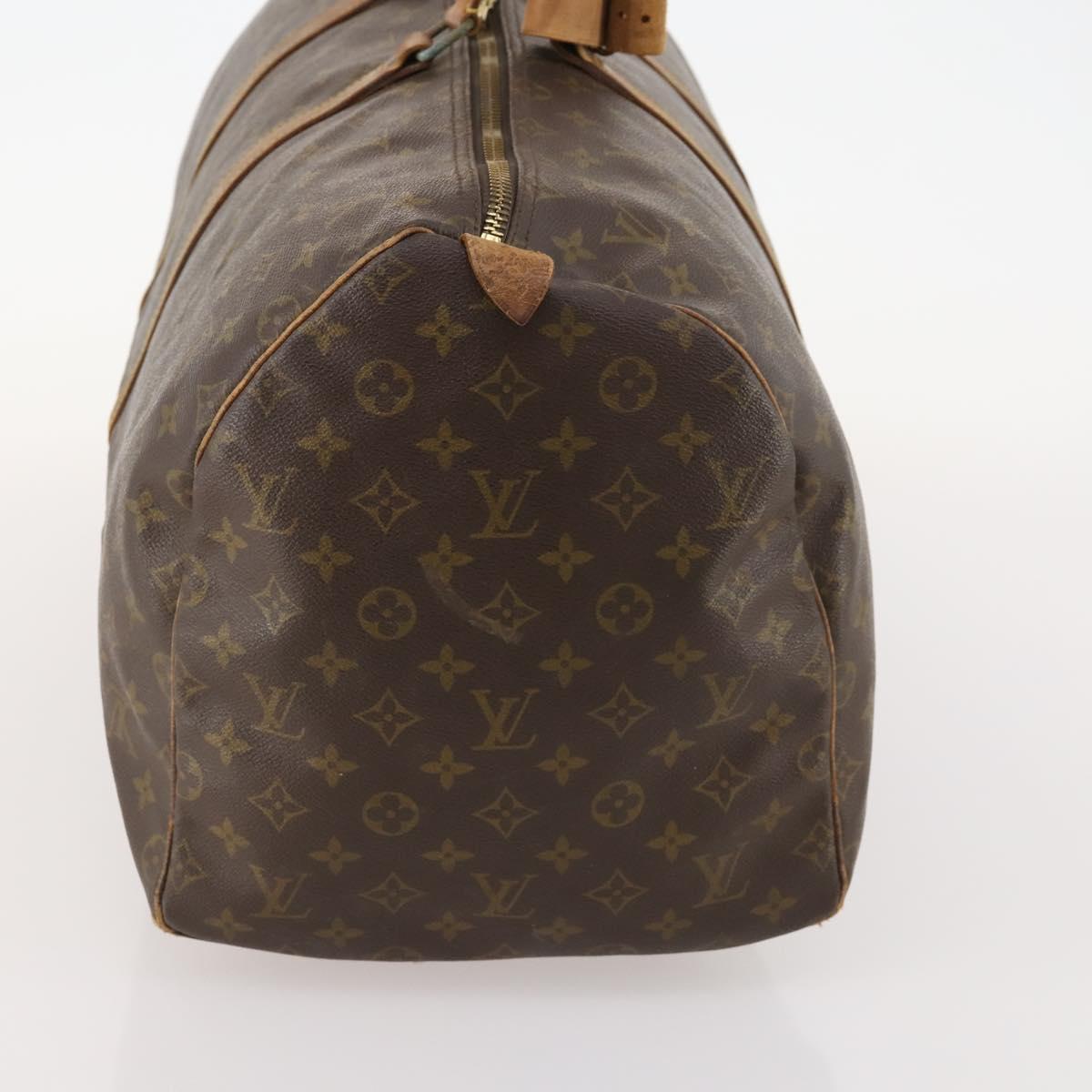 LOUIS VUITTON Monogram Keepall 55 Boston Bag M41424 LV Auth bs33096