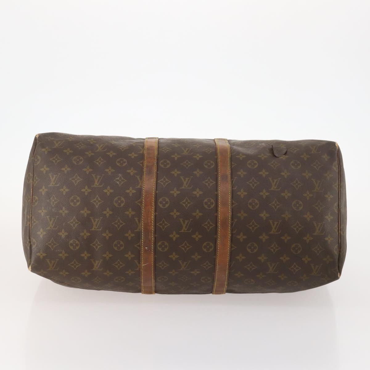 LOUIS VUITTON Monogram Keepall 55 Boston Bag M41424 LV Auth bs33096