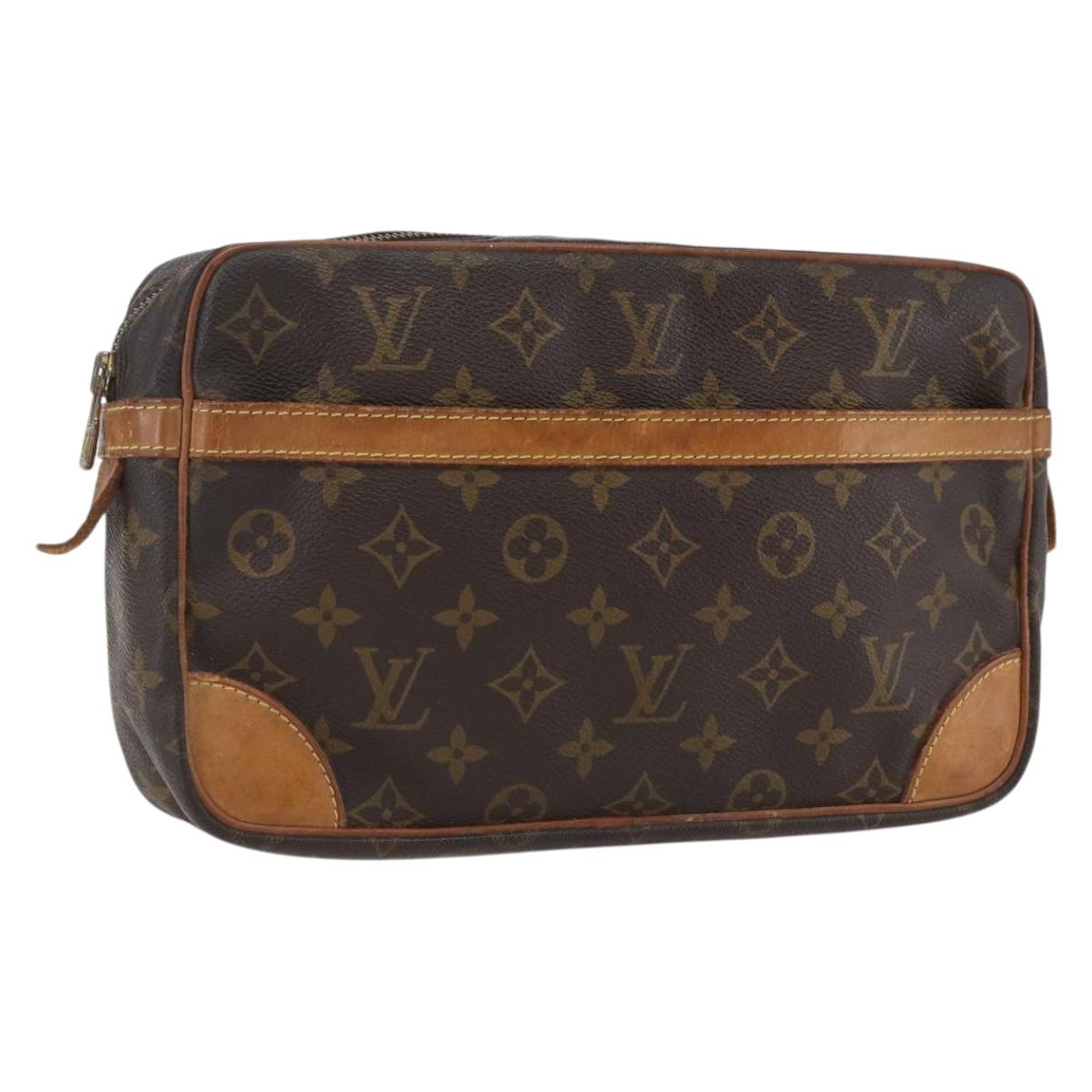 LOUIS VUITTON Monogram Compiegne 28 Clutch Bag M51845 LV Auth bs33098