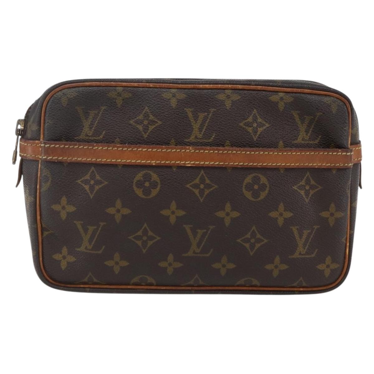 LOUIS VUITTON Monogram Compiegne 23 Clutch Bag M51847 LV Auth bs33100