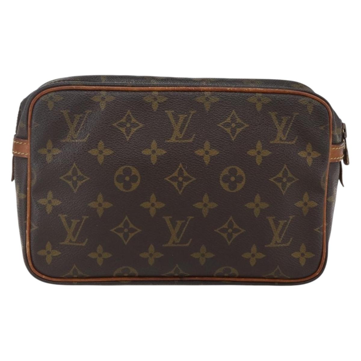 LOUIS VUITTON Monogram Compiegne 23 Clutch Bag M51847 LV Auth bs33100