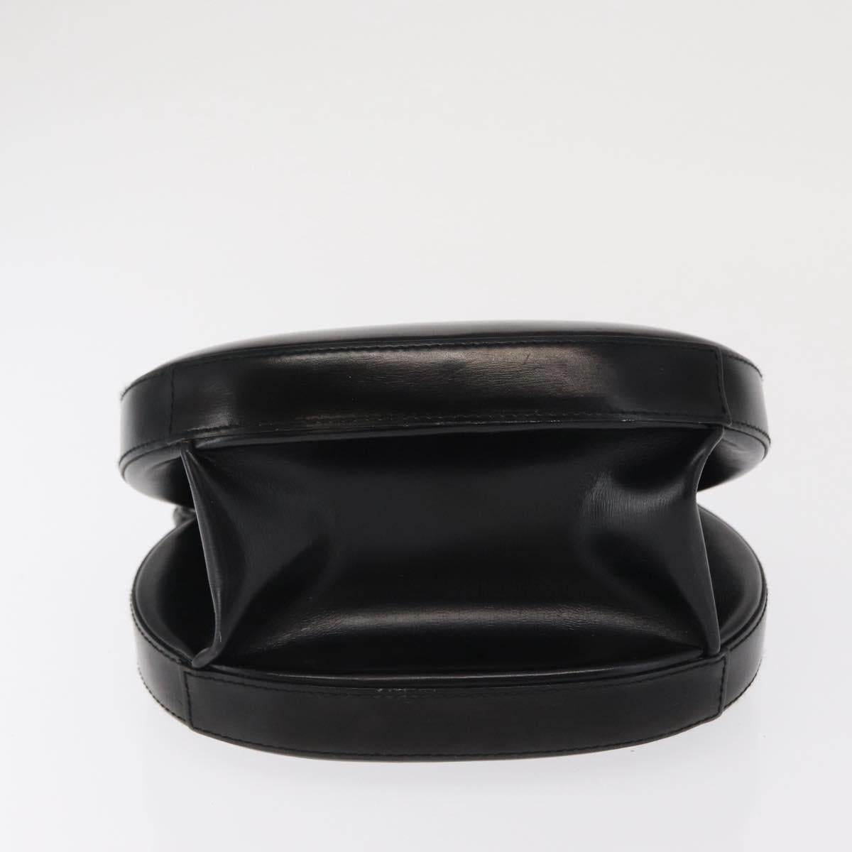 LOEWE Hand Bag Leather Black Gold Auth bs33105