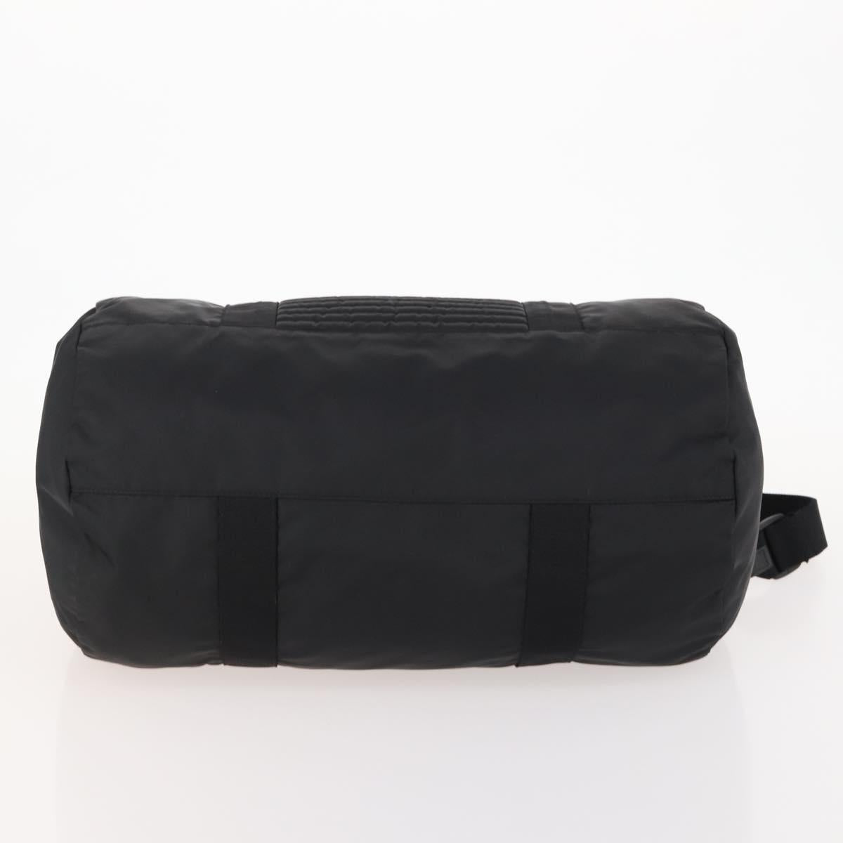 VERSACE Boston Bag Nylon 2way Black Silver Auth bs33114