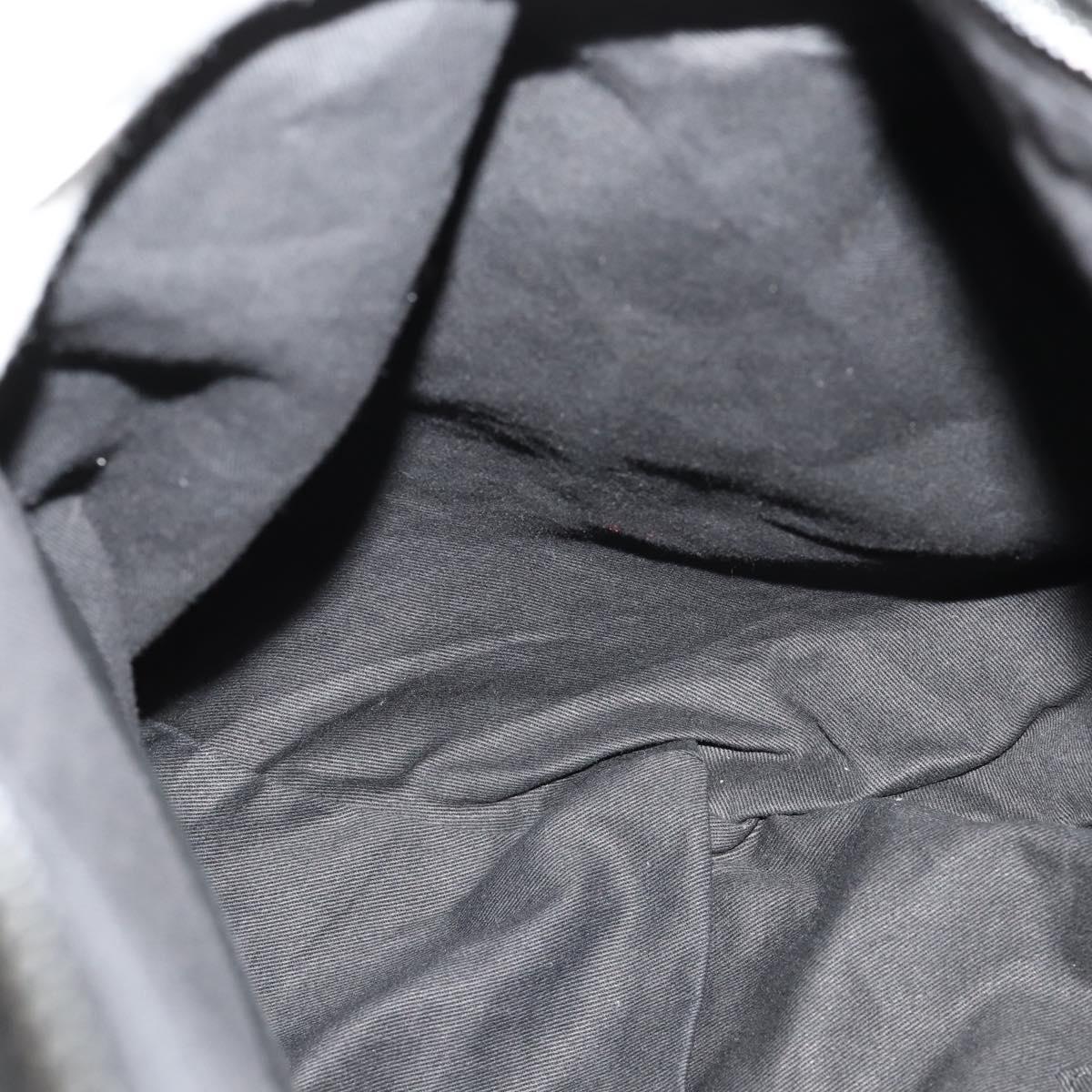 VERSACE Boston Bag Nylon 2way Black Silver Auth bs33114