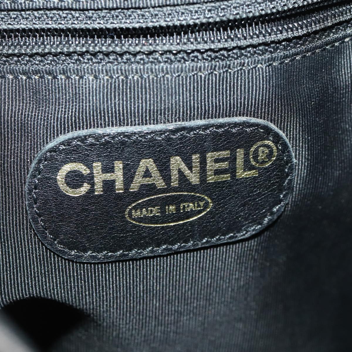 CHANEL Shoulder Bag Leather Gunmetal CC Auth bs33125