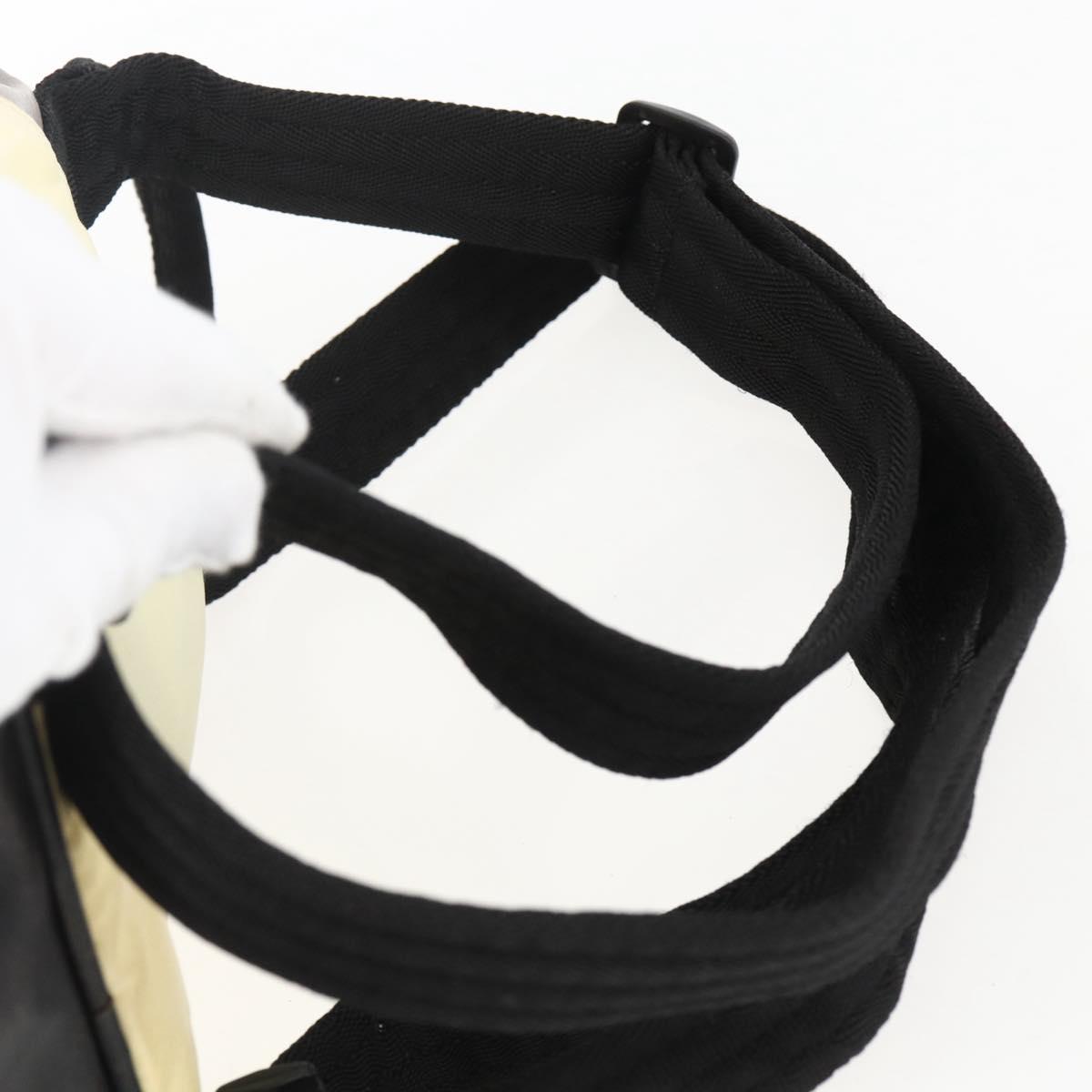 CHANEL Backpack Nylon Silver White CC Auth bs33128