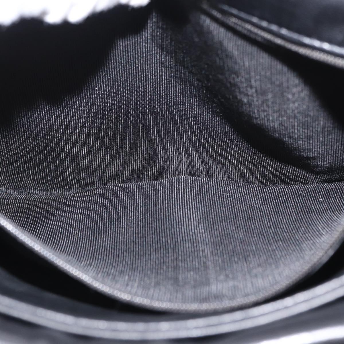 BALLY Chain Shoulder Bag Patent leather Black Gold Auth bs33141