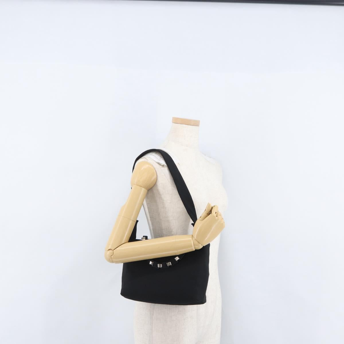 Salvatore Ferragamo Hand Bag Canvas 2way Black Auth bs33146