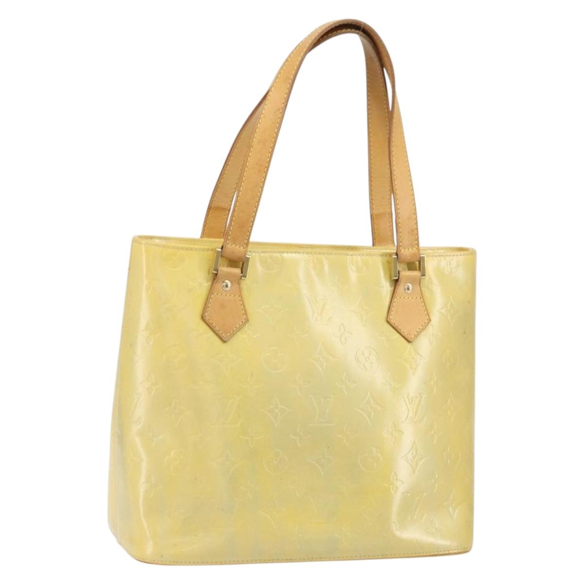 LOUIS VUITTON Monogram Vernis Houston Hand Bag Gris M91053 LV Auth bs33147