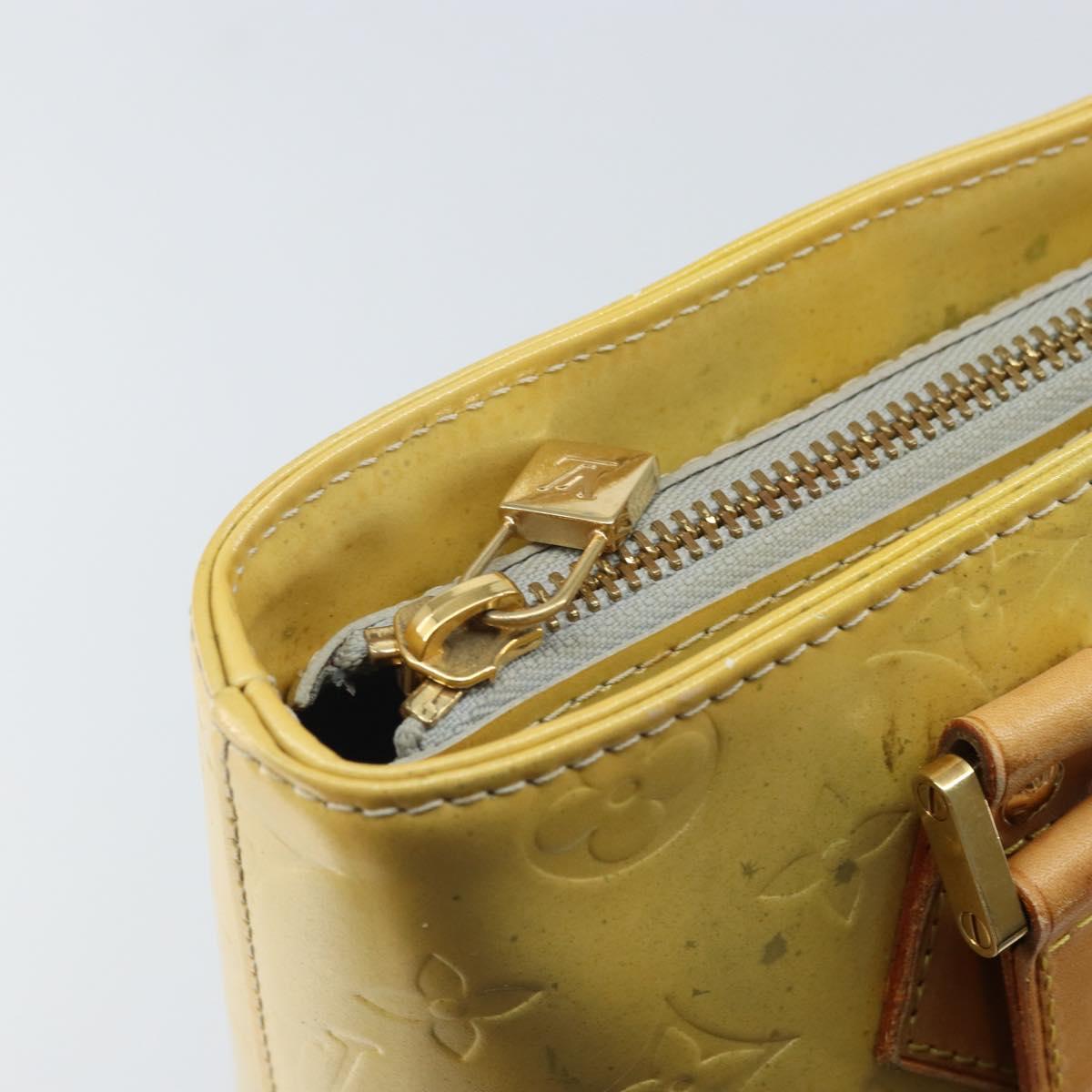 LOUIS VUITTON Monogram Vernis Houston Hand Bag Gris M91053 LV Auth bs33147