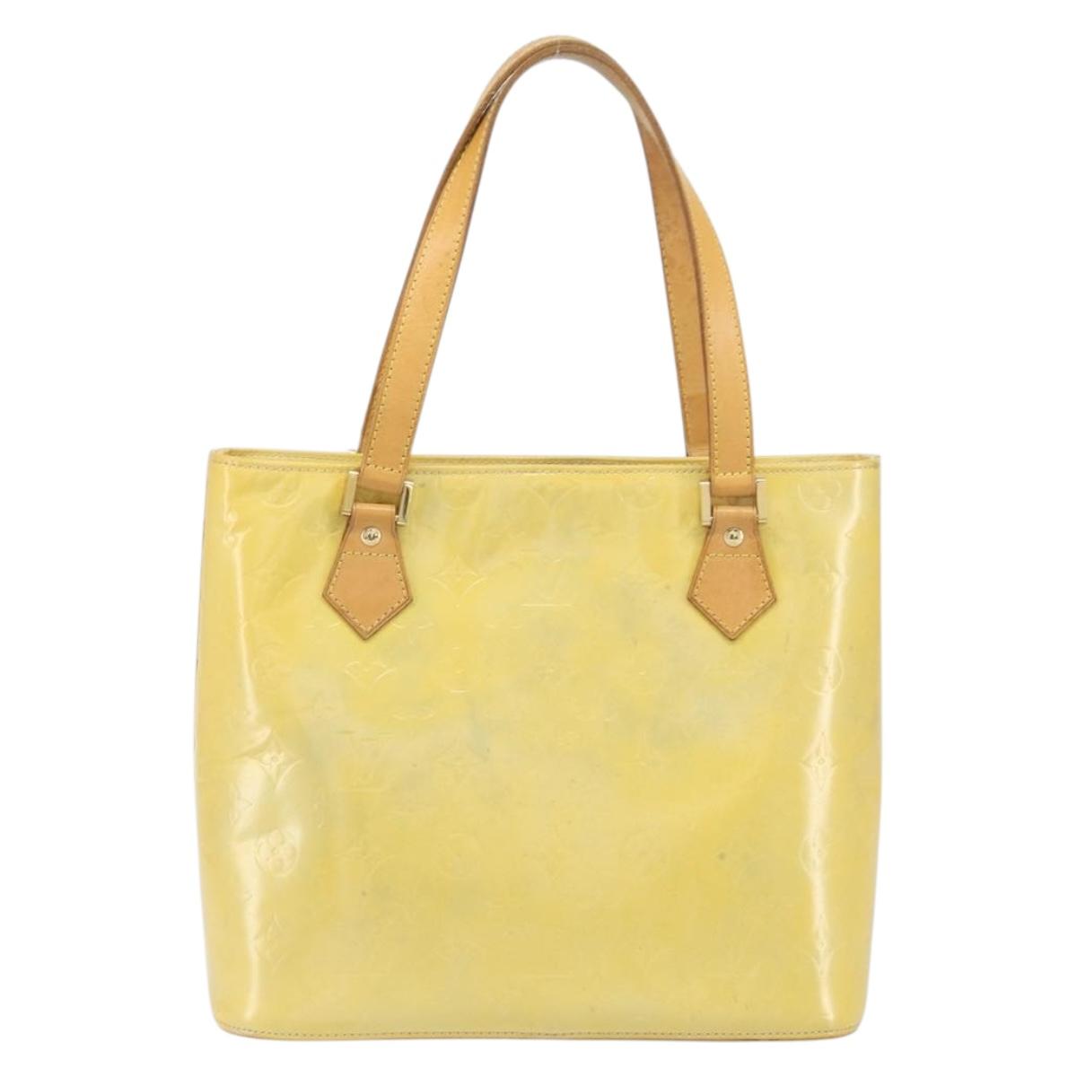 LOUIS VUITTON Monogram Vernis Houston Hand Bag Gris M91053 LV Auth bs33147