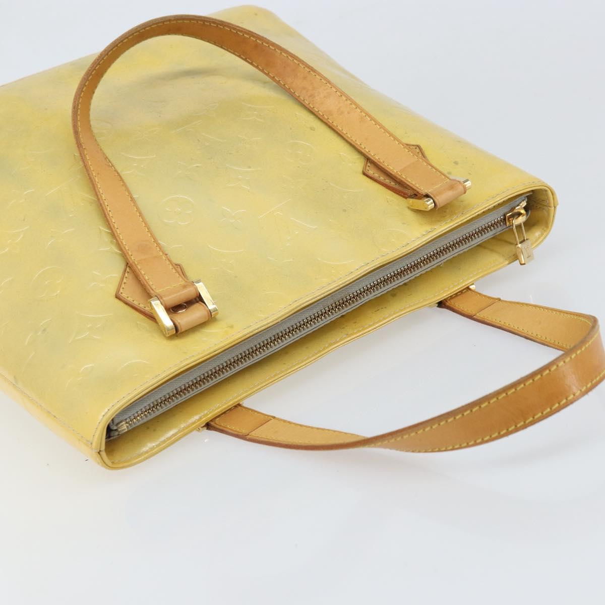 LOUIS VUITTON Monogram Vernis Houston Hand Bag Gris M91053 LV Auth bs33147