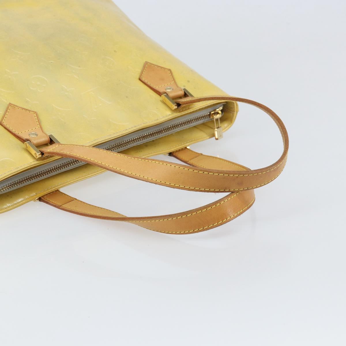 LOUIS VUITTON Monogram Vernis Houston Hand Bag Gris M91053 LV Auth bs33147