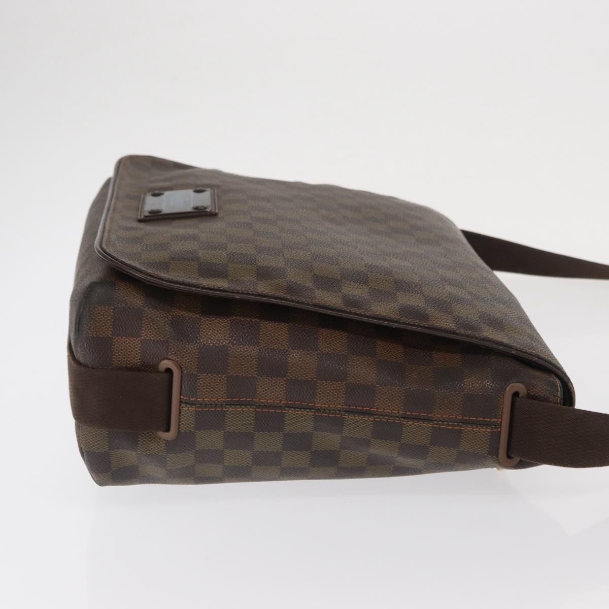 LOUIS VUITTON Damier Ebene Brooklyn MM Shoulder Bag N51211 LV Auth bs33156