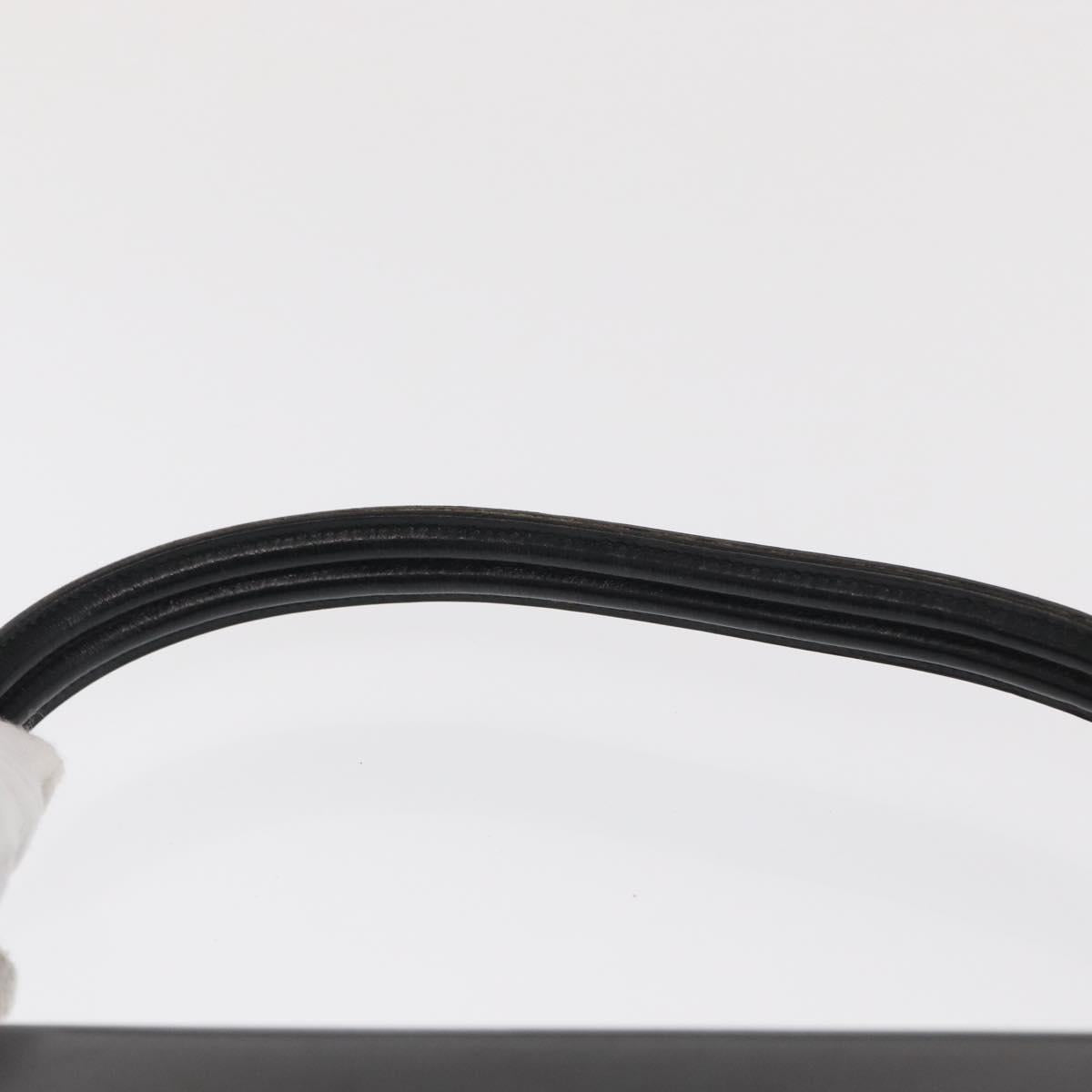 CELINE Horse Carriage Shoulder Bag Leather Black Gold Auth bs33159