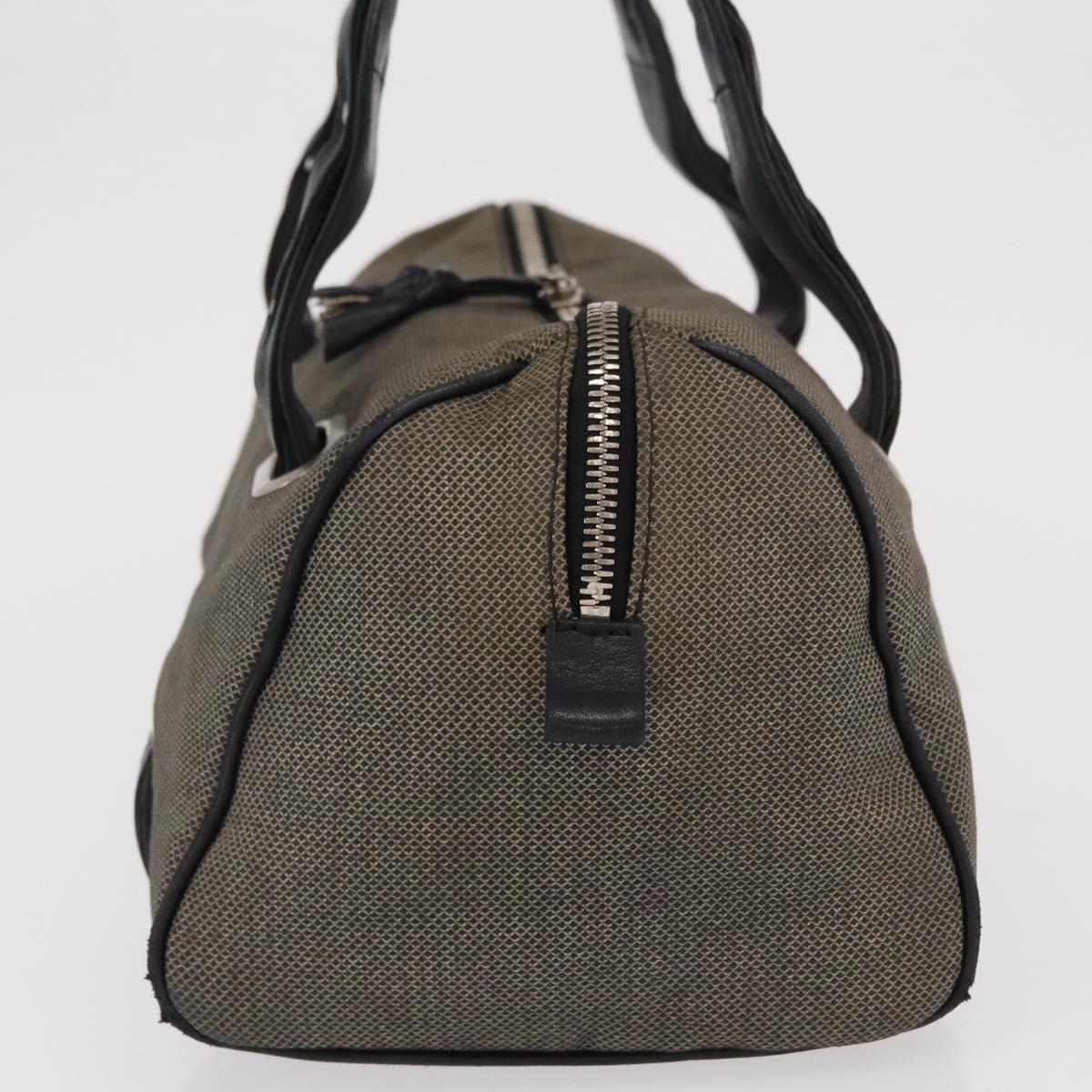 BOTTEGA VENETA Hand Bag Canvas Gray Silver Auth bs33160