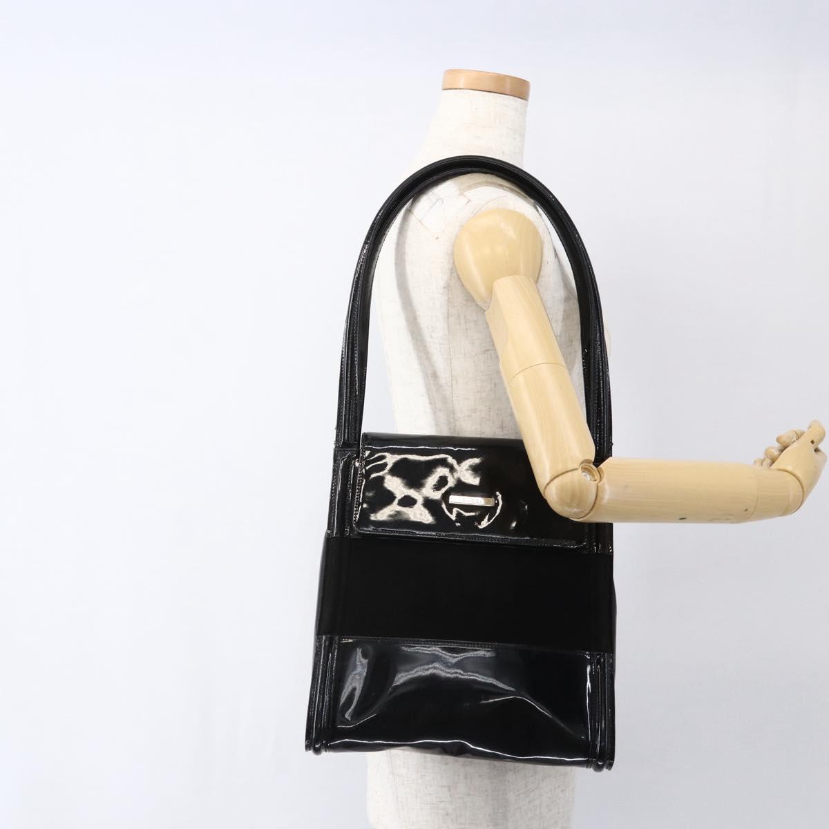 GUCCI Tote Bag Patent leather Black 007 2023 0231 Auth bs33161
