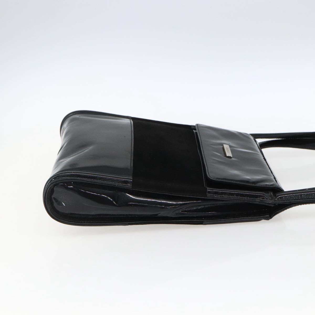 GUCCI Tote Bag Patent leather Black 007 2023 0231 Auth bs33161