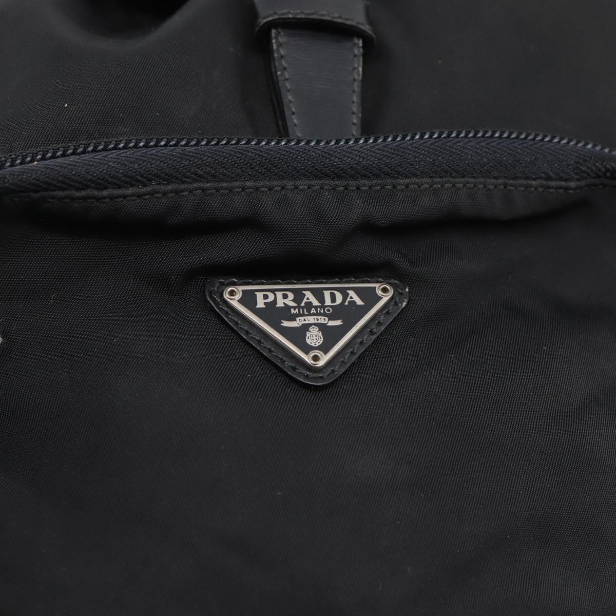 PRADA Backpack Hand Bag Nylon 4 Set Black Silver Auth bs33168