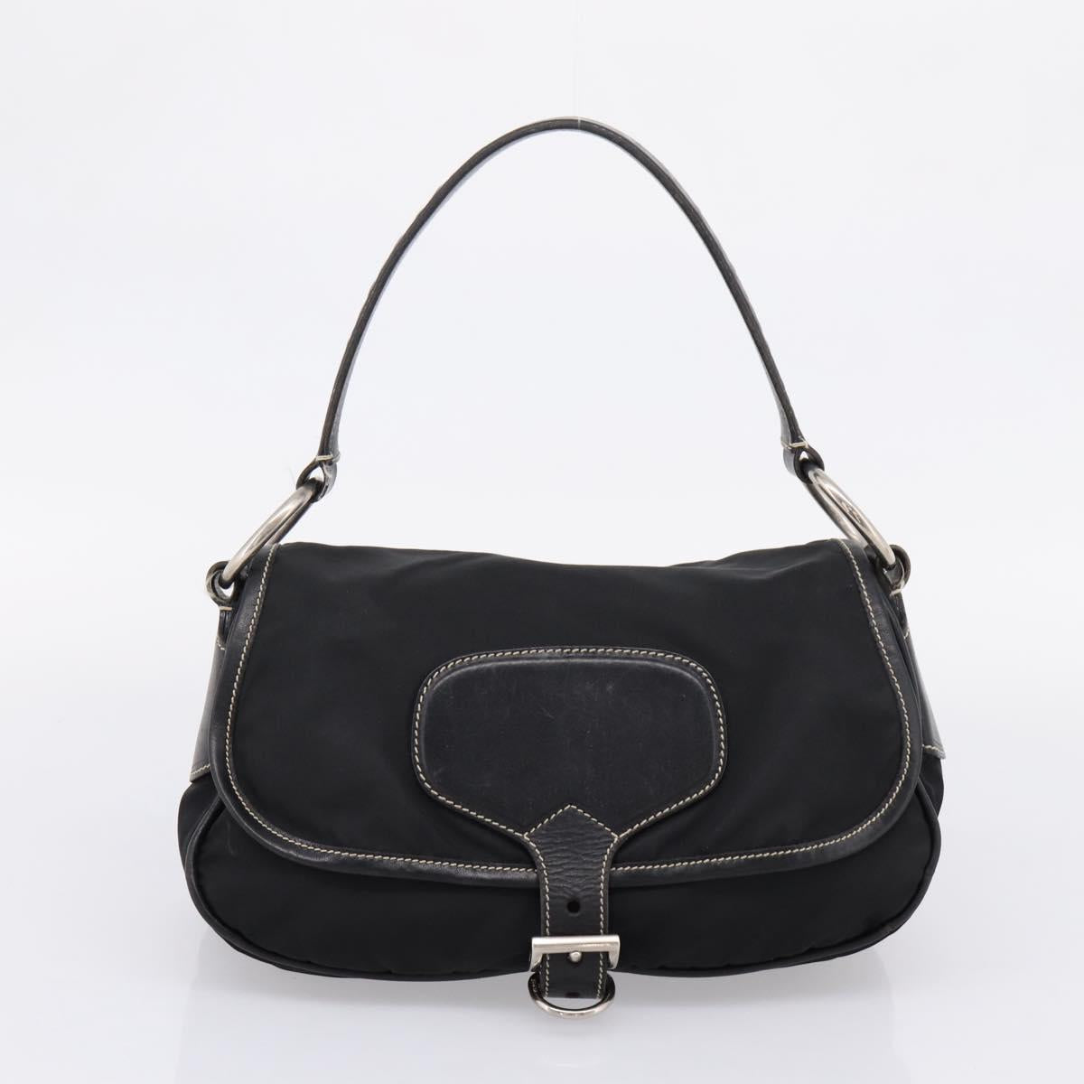 PRADA Backpack Hand Bag Nylon 4 Set Black Silver Auth bs33168