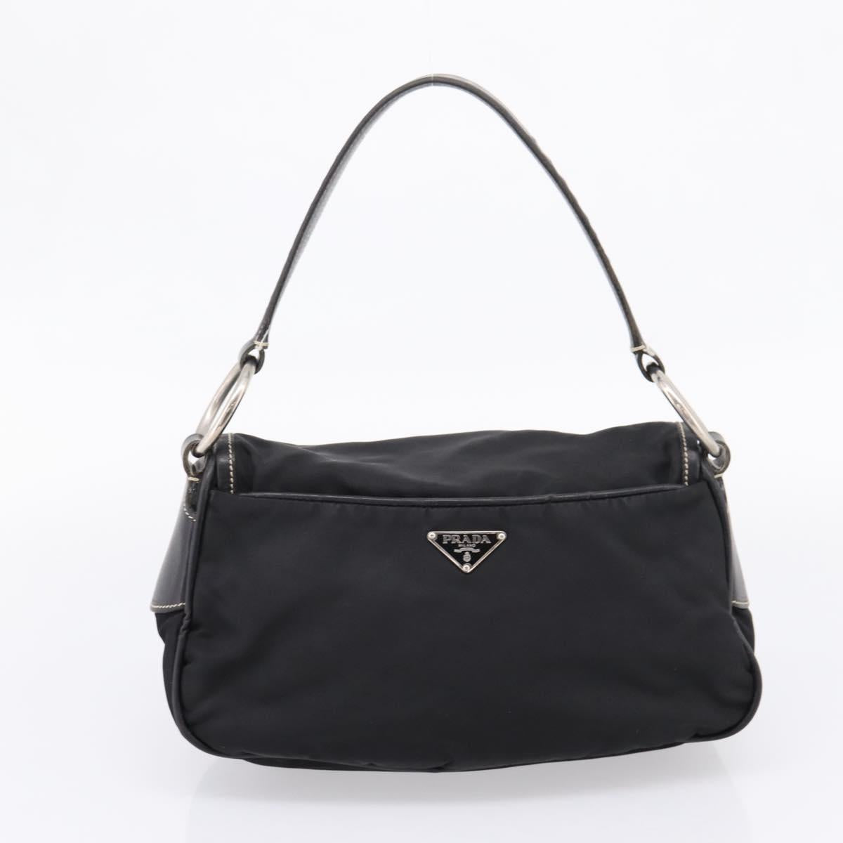 PRADA Backpack Hand Bag Nylon 4 Set Black Silver Auth bs33168