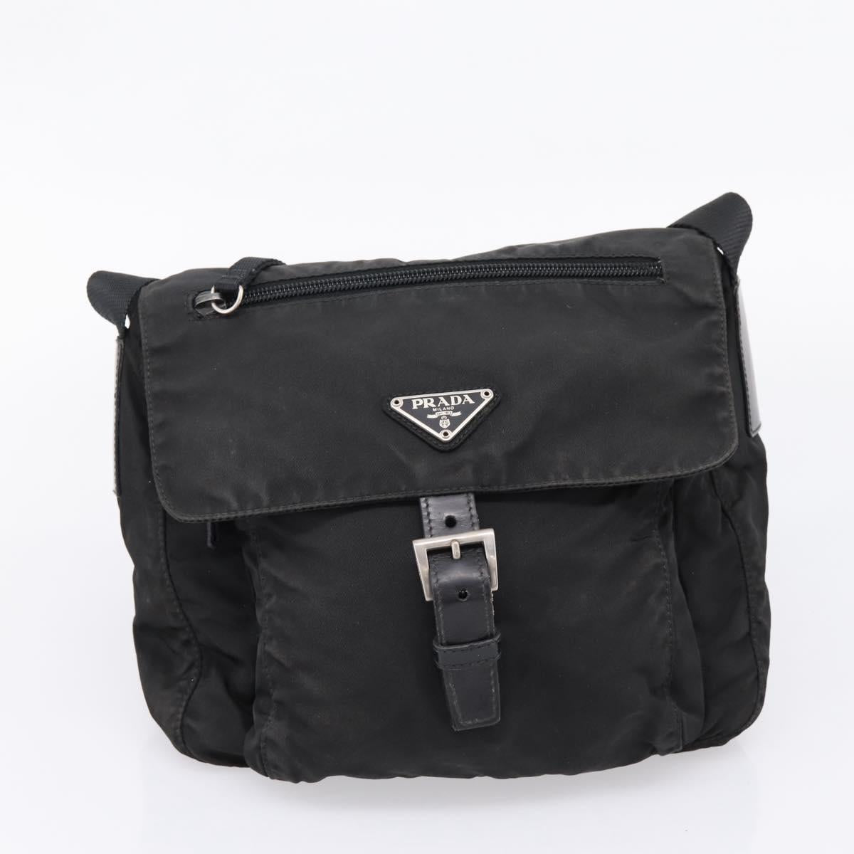 PRADA Backpack Hand Bag Nylon 4 Set Black Silver Auth bs33168