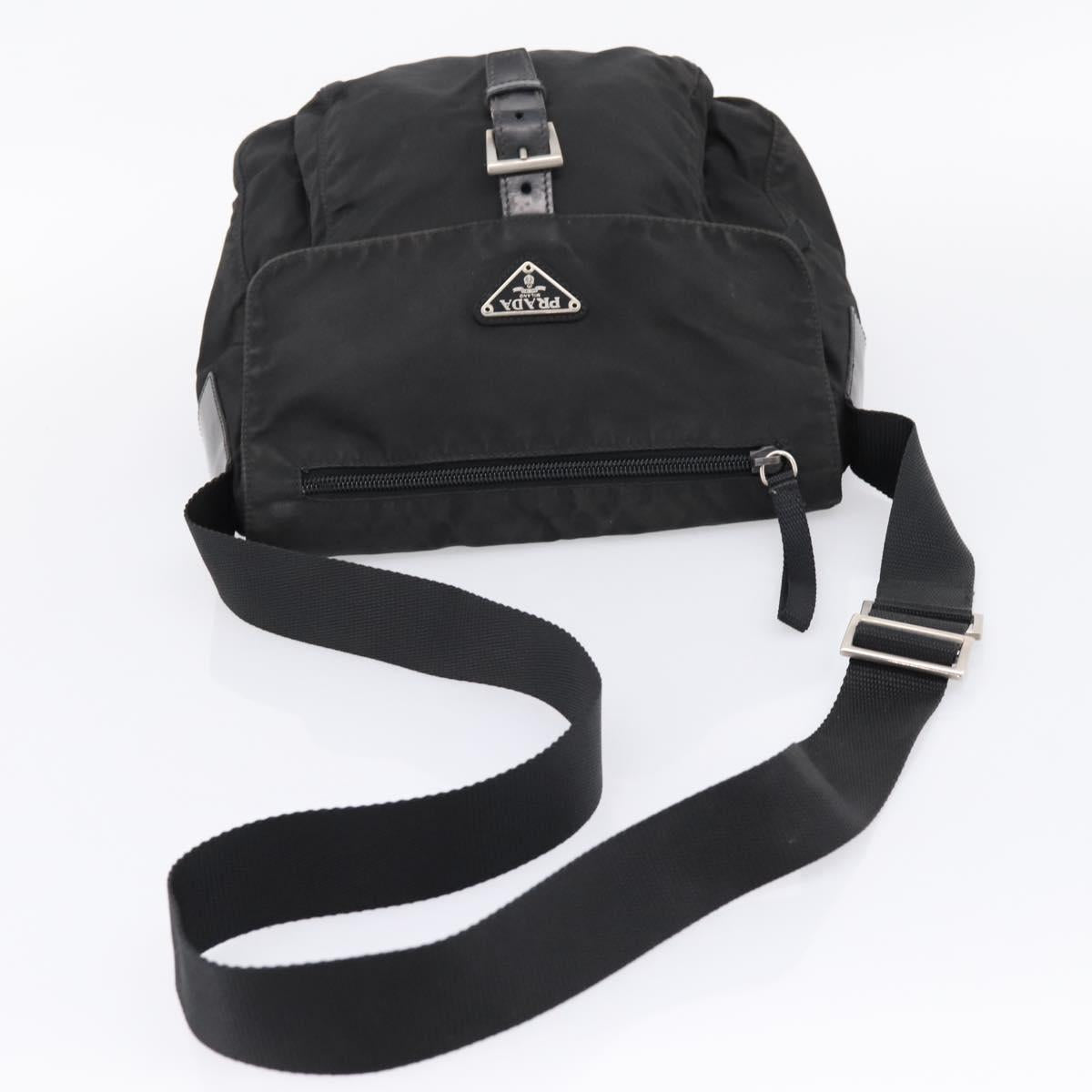 PRADA Backpack Hand Bag Nylon 4 Set Black Silver Auth bs33168