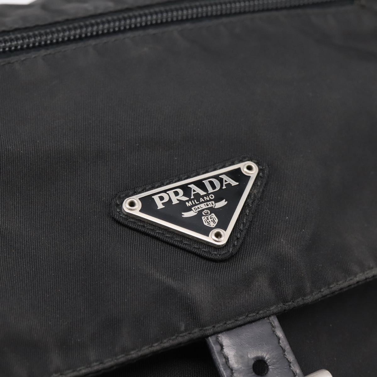 PRADA Backpack Hand Bag Nylon 4 Set Black Silver Auth bs33168