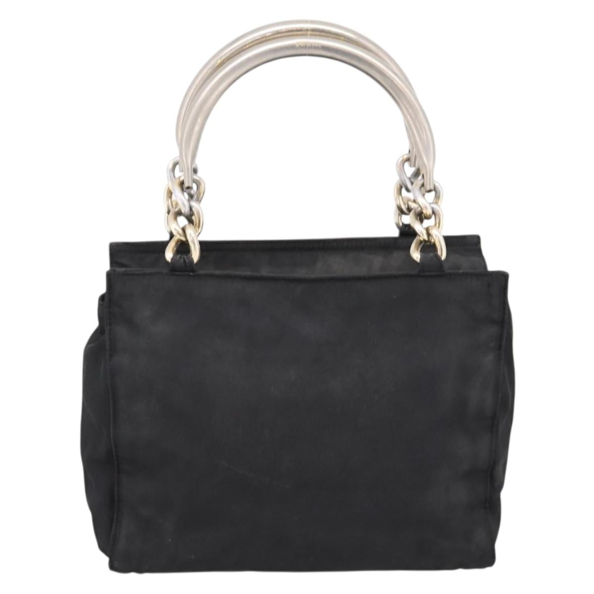 PRADA Backpack Hand Bag Nylon 4 Set Black Silver Auth bs33168